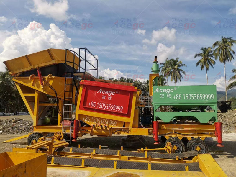 移动式沙金设备在菲律宾现场